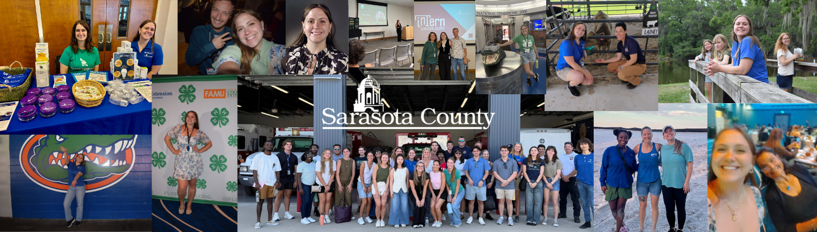 Collage of intern's different events