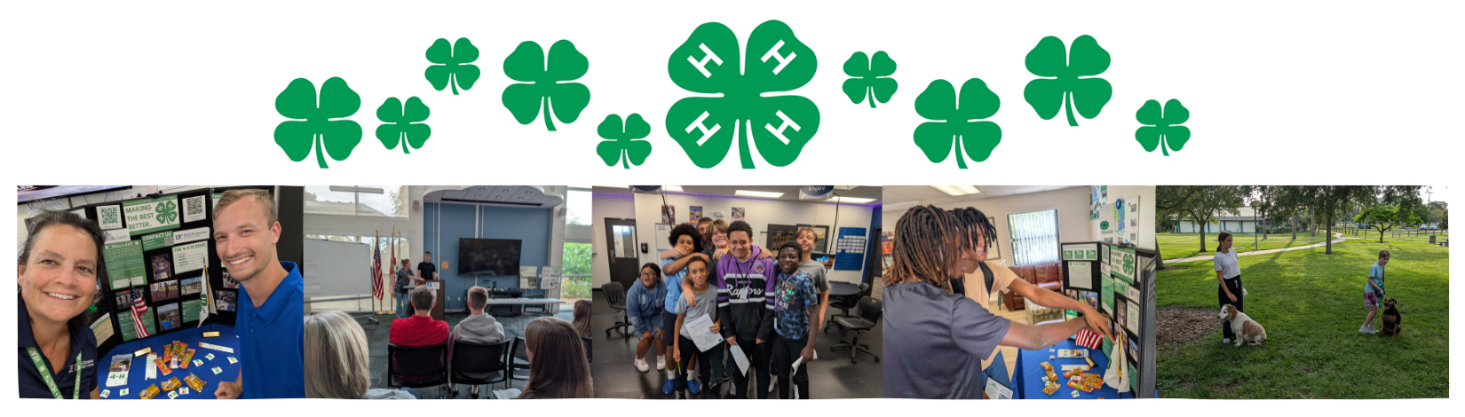 A collage of students enjoying 4-H events.