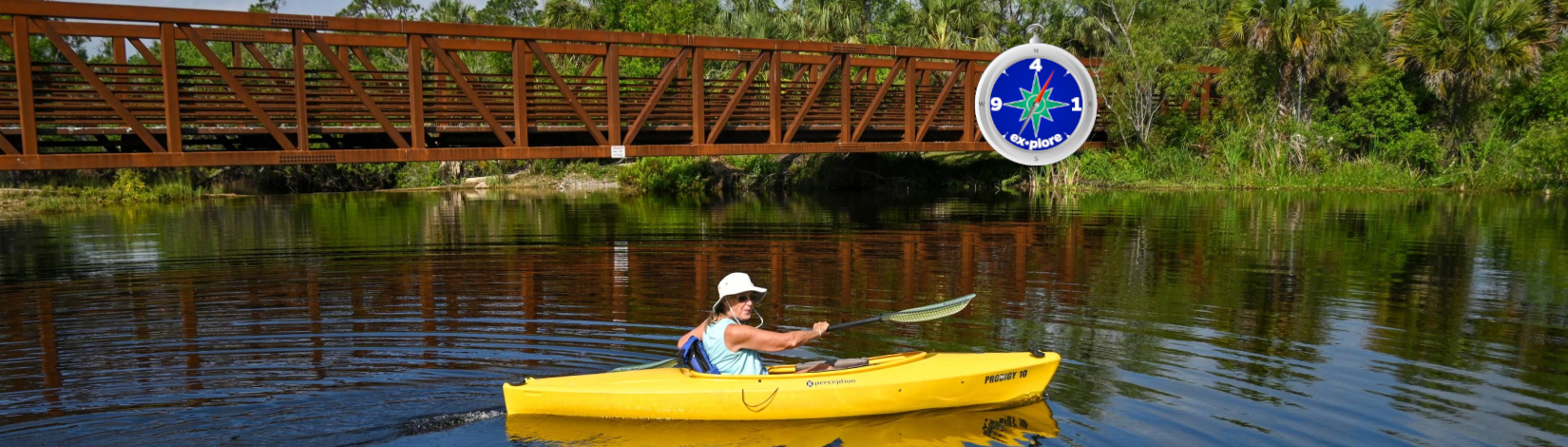 a person paddles a kayak through calm waters in sarasota county, during a uf/ifas extension sarasota county outing. [credit: uf/ifas extension sarasota county]