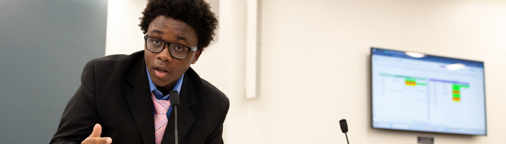 A 4H youth speaks in the Florida Senate while participating in the 2024 4H Legislature.