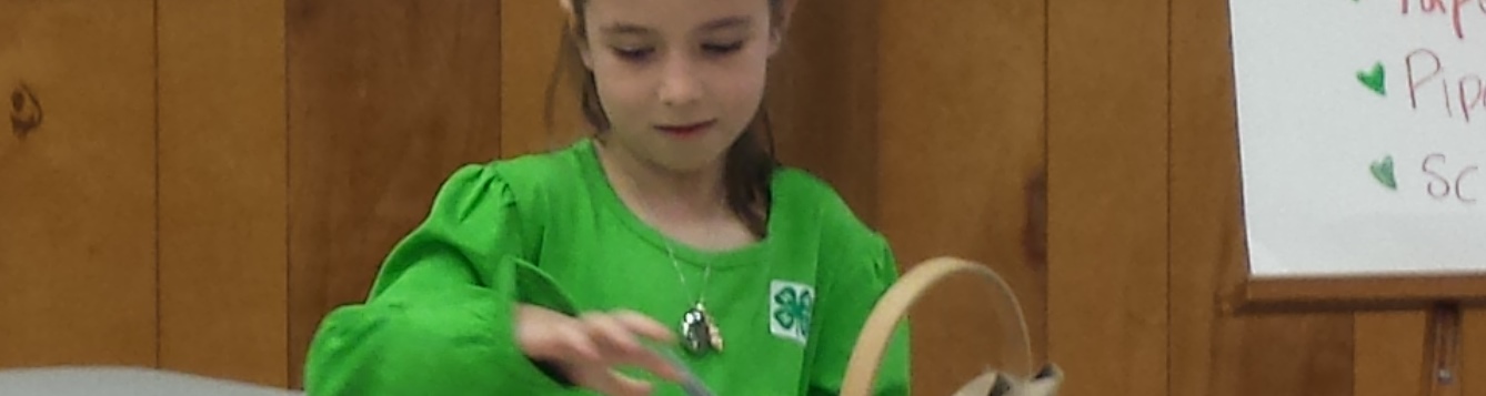 Girl doing a 4-H demonstration talk