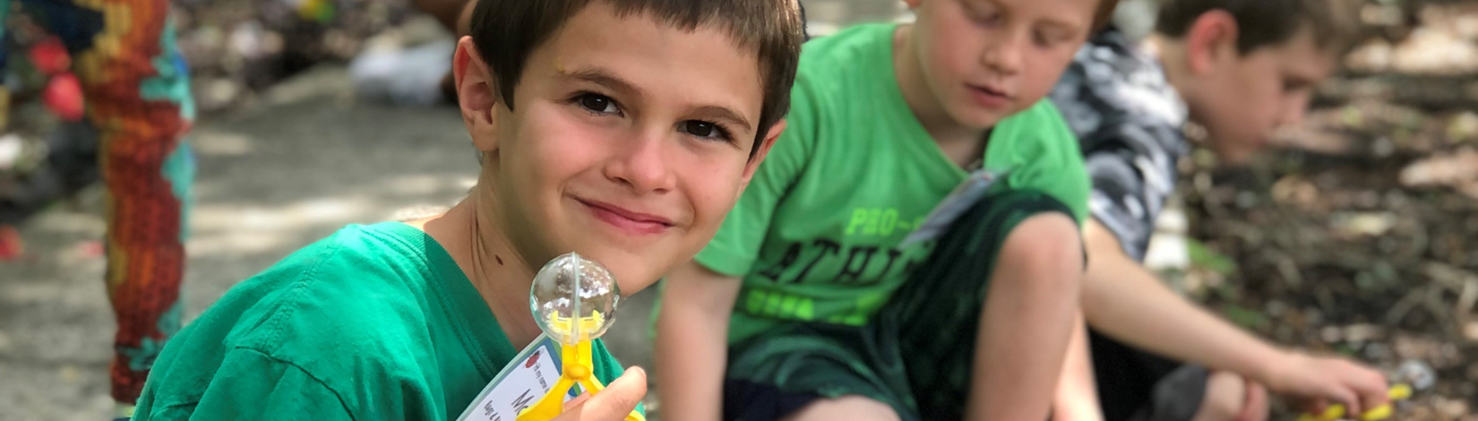 Young boy at the 4-H Cloverbuds Blossom at Summer Day Camp