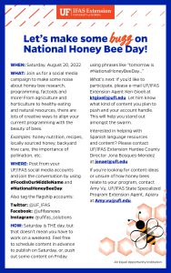 National Honey Bee Day Flyer