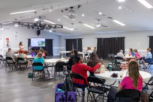 Agent presenting Florida-Friendly Landscaping principles at a Lunch & Learn event