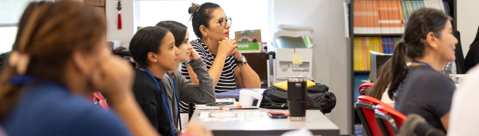 Participants in a classroom