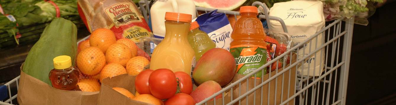 cart full of groceries