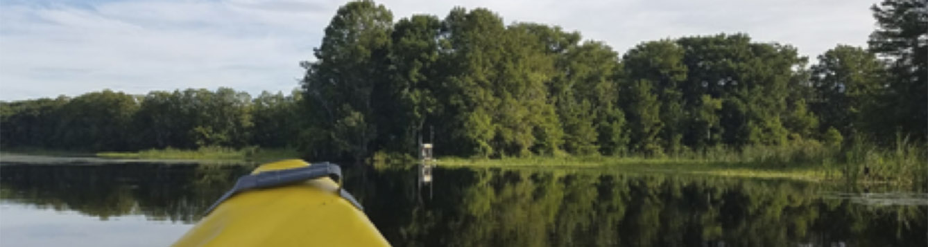 kayak on lake in Florida