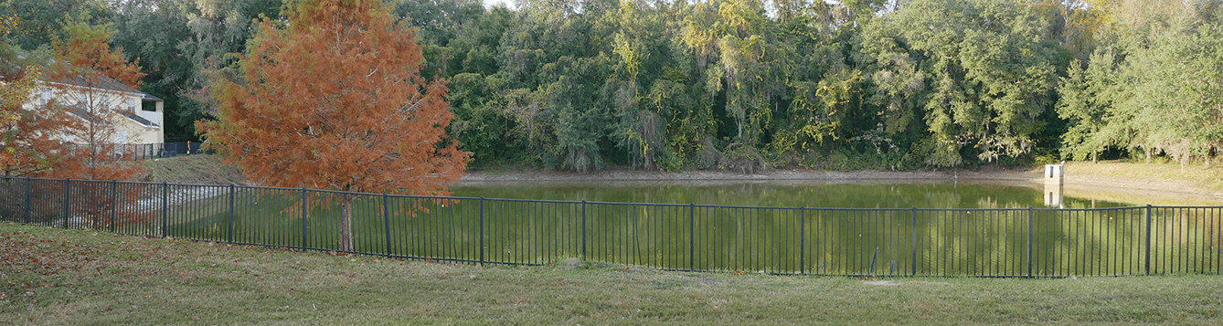 stormwater pond in Gainesville, Florida
