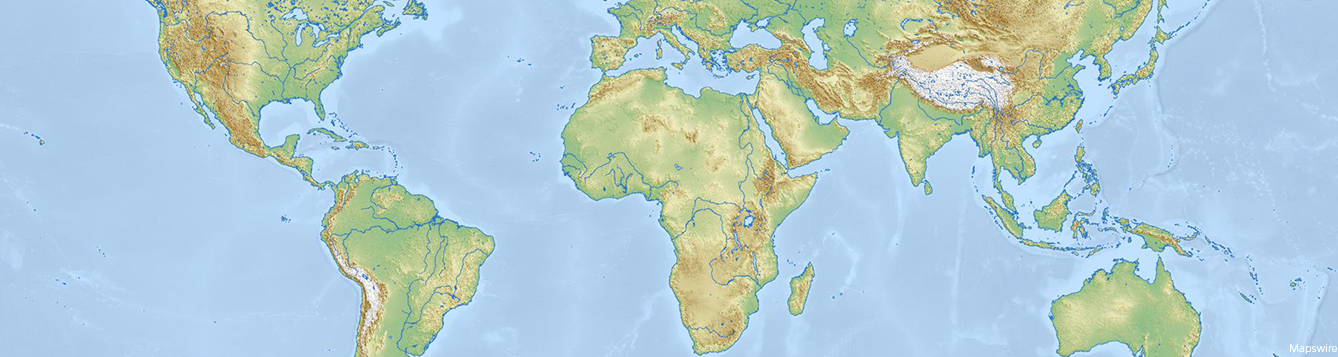 physical map of the world