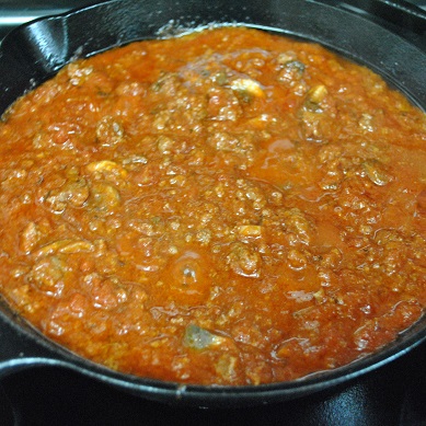 spaghetti sauce mixture