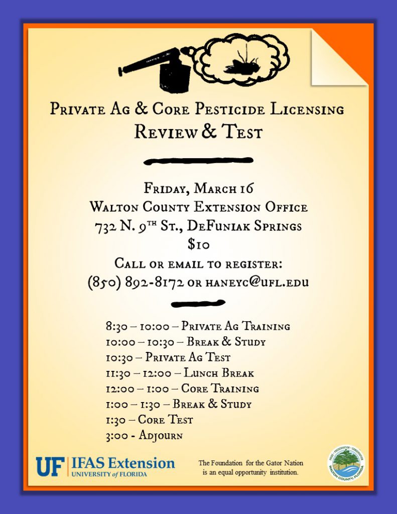Private Ag & Core Pesticide Applicator Licensing UF/IFAS