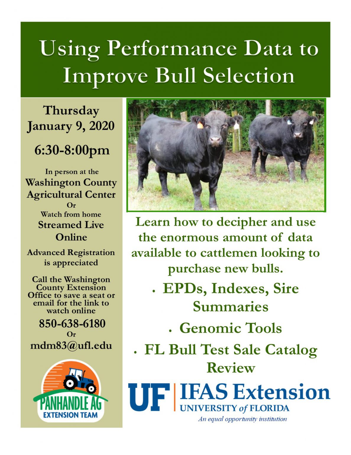 Using Performance Data to Improve Bull Selection January 9 UF/IFAS